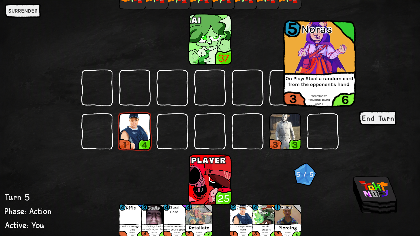 Playing a Card